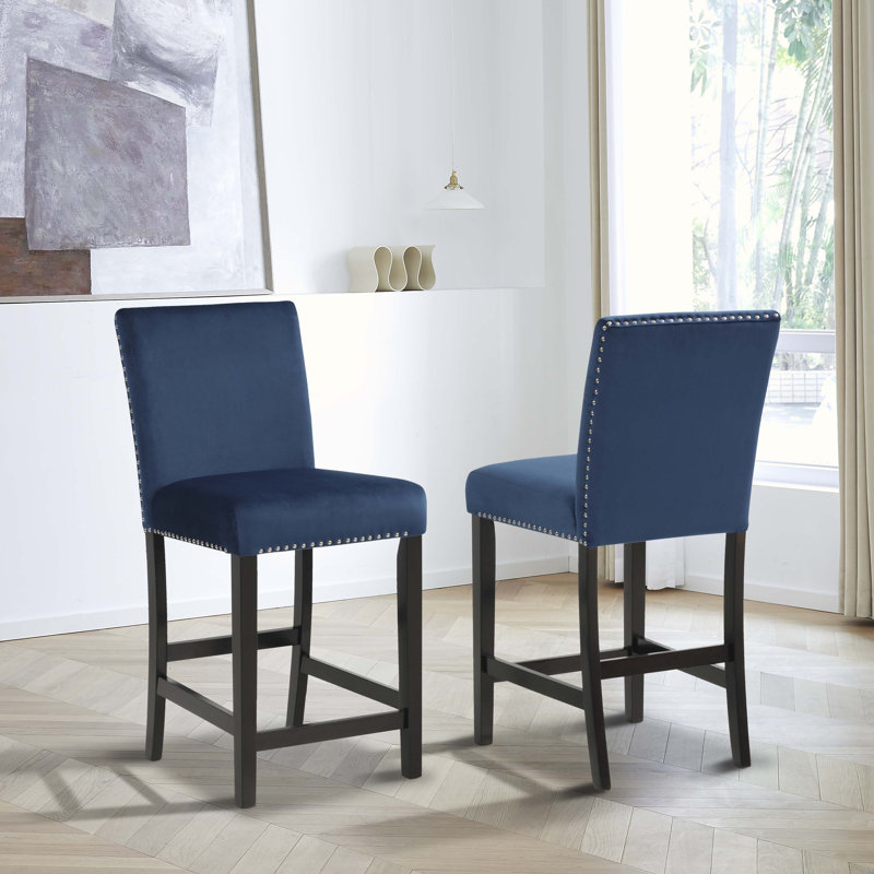 Tabouret de comptoir Ilja Cobre, Bleu