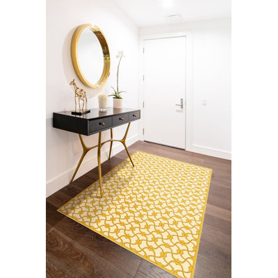Aldo Vinyl Geometric Indoor Rug