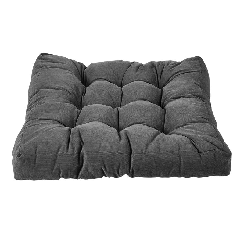 Corduroy Chair Cushion, Dark Grey