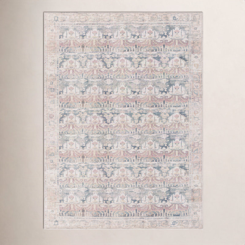 Yaruna Machine Washable Area Rug, Rectangle 6'7" x 9'