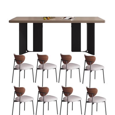 Minimalist Wabi-Sabi Rock Board Dining Table