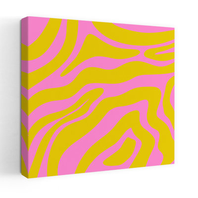 Contemporary Art Abstract Bold Colorful Zebra Art by Angela Minca - Wrapped Canvas Print