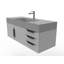 48" Wall Mounted Single Bathroom Vanity With Solid Surface Vanity Top-508816263-508761506-435453705