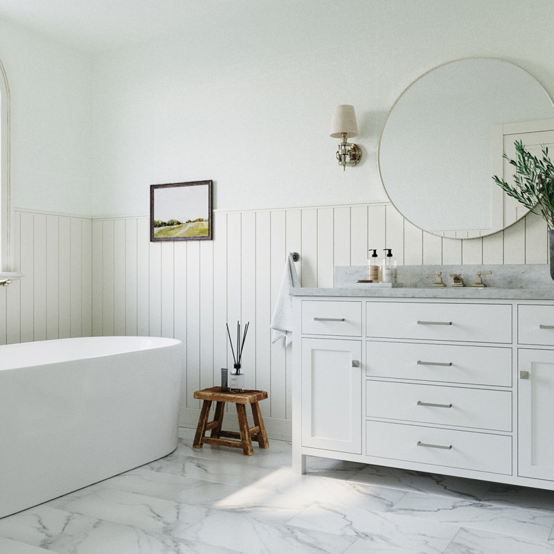 Ensemble de meuble-lavabo simple 55 po Macnair, Blanc