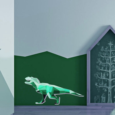 Décalcomanie murale dinosaure polygonal