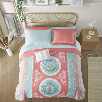 Literie pour lit simple - édredon et draps Coral Medallion