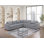 Ensemble de canapé moderne modulaire en velours côtelé gris clair 6 pièces