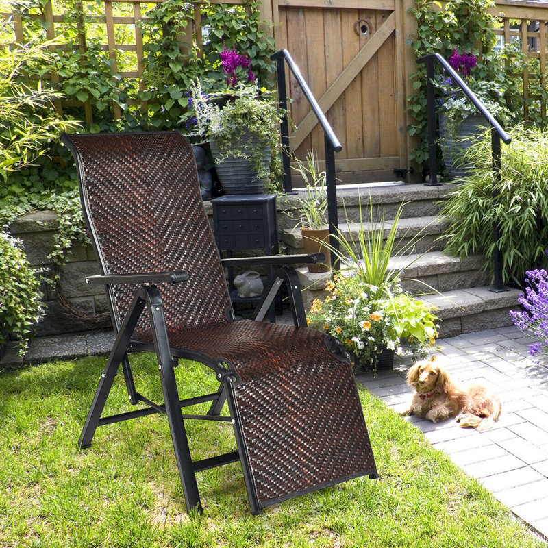 Bryian Outdoor Metal Chaise Lounge, 2