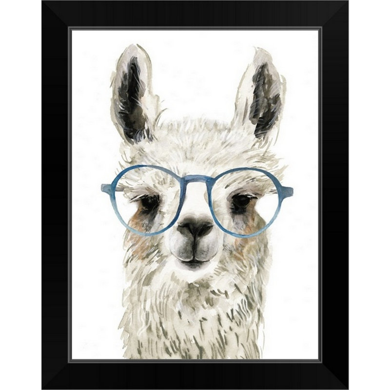 Novogratz «Calcating Llama I», reproduction d'art encadrée, H 19 po x l 15 po x P 1 po, Cadre noir