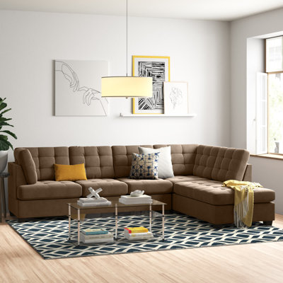 Giovanny Upholstered L-Shaped Sectional Reversible