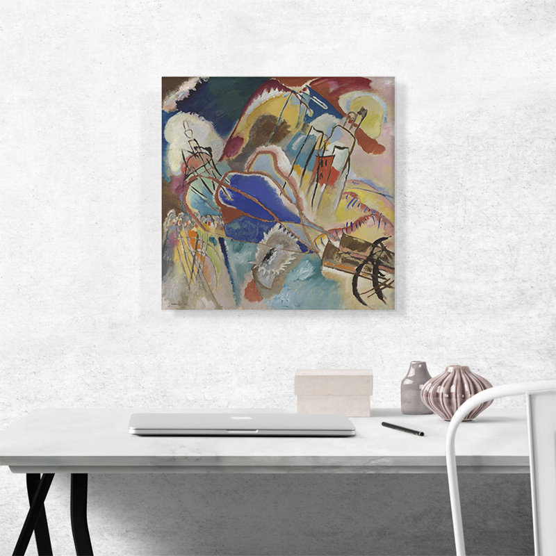 «Improvisation no 30 cannons 1913» par Wassily Kandinsky - reproduction d'art sur toile tendue, H 18 po x l 18 po x 1,5 po