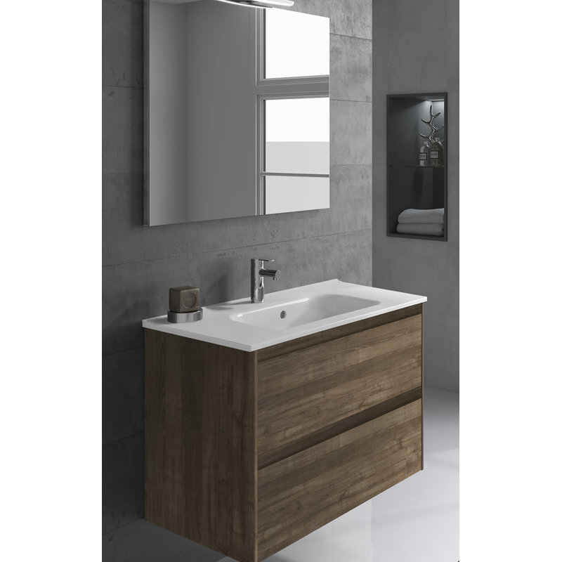 Ambra 39.6'' W Single Vanity, 23.8", Samara Ash