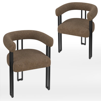 Mahjabi Upholstered Dining  Arm Chairs