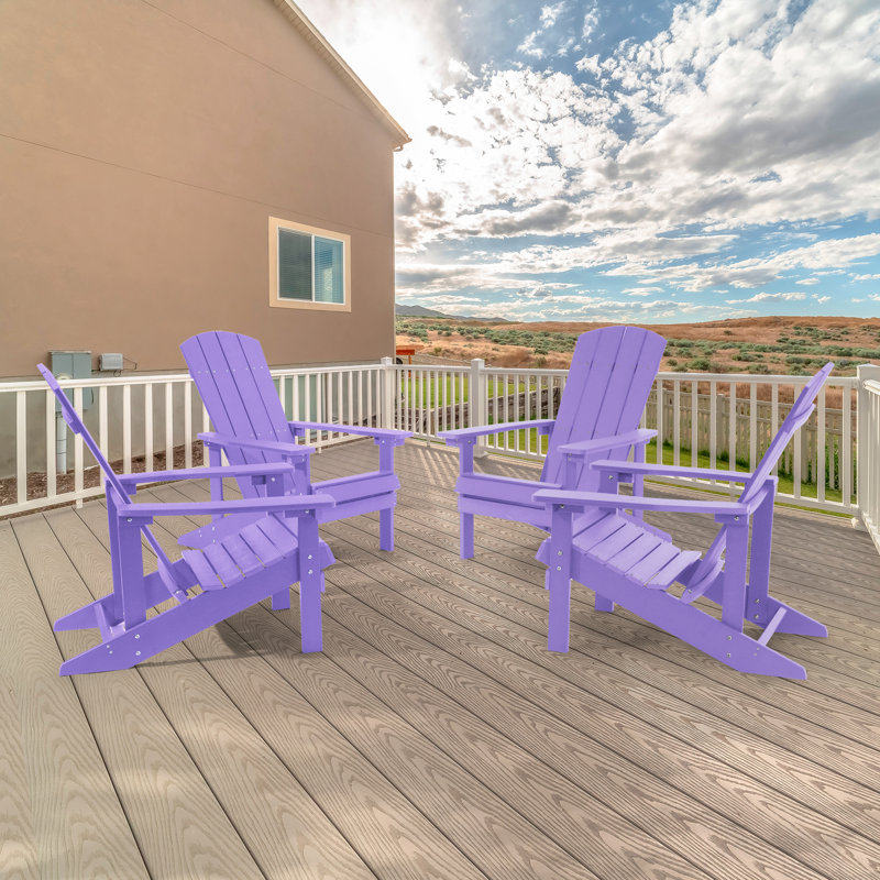 Chaise Adirondack en plastique Harb, Mauve