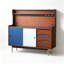 Armoire décorative moderne noir + blanc + bleu + brun + argent fritté + bois massif + bois manufacturé + acier inoxydable-914292904-914292906