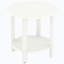 Table d'appoint ronde extérieure Adirondack, table de patio en PEHD résistante aux intempéries avec tablette de rangement-1159083385