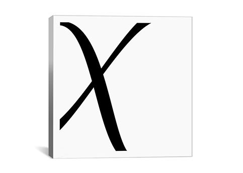 Art textuel sur toile, H 12 po x l 12 po x P 0,75 po, X