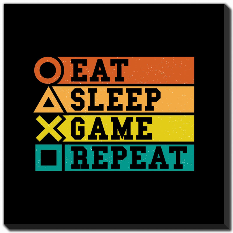 Art mural sur toile Eat Sleep