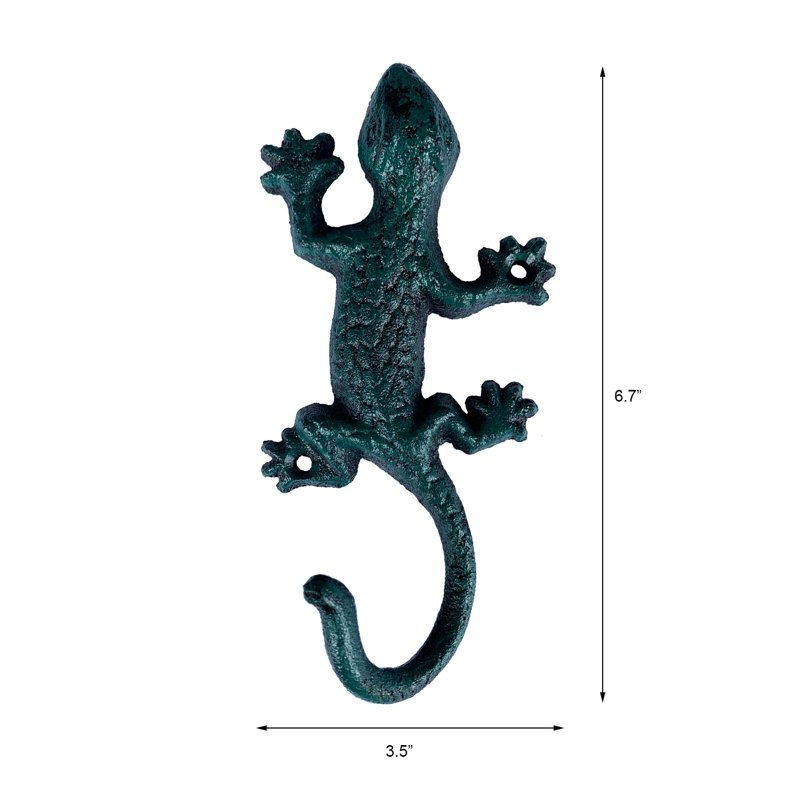 Ensemble de 2 crochets muraux en gecko
