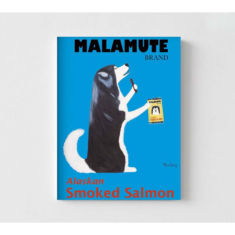 «Alaskan Malamute», impression d'affiche rétro, impression de chien rétro de l'Alaska, affiche de chien, Ne s’applique pas