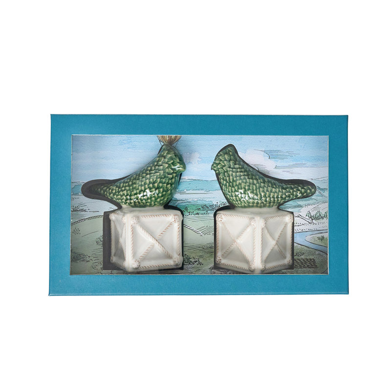 Berry & Thread Bird Topiary Candlestick Set/2