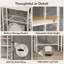 Rangement au-dessus de la toilette en bois autoportant avec tablette-1471566526