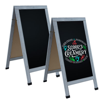 48" x 24"  Magnetic A-Frame Chalkboard Sign with Chalk Markers and Eraser