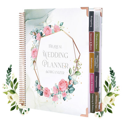 Organisateur de livre de mariage avec autocollants 11,4 x 10 po