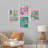 " Tropical And Floral Bright Botanical " 4 - Pieces-97782758-97782763