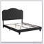 Upholstered Bed Button Tufted With Curve Design - Strong Wood Slat Support - Easy Assembly - Velvet - With LED Light-Platform Bed - Queen-1340851000