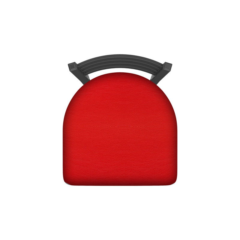 400 Jackie Chair, Pewter, Vinyl-Canter Red