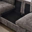 Canapé modulaire gris spacieux avec tissu chenille de qualité supérieure pour le salon moderne