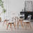 Acrylic Dining Chairs Set of 4, Clear Kitchen Chair with Padded Seat, Solid Wood Legs For Living Room, Home Office-1591190209-1591190213