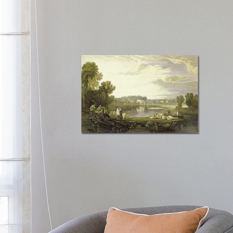 Alexander Pope's Villa, Twickenham, 1811 (John Pye Engraving) by J.M.W. Turner - Wrapped Canvas Print