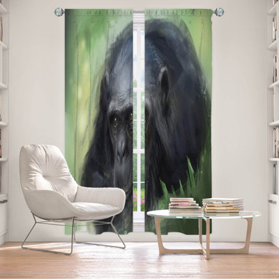 Paire de rideaux occultant et isolant avec passe-tringle Delaughter