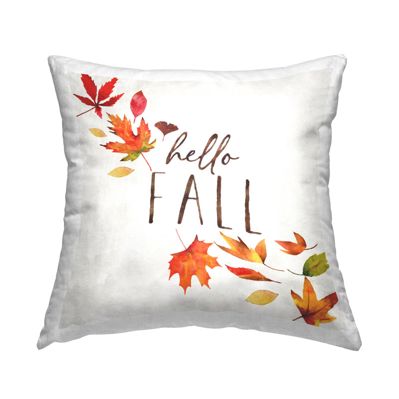 Coussin décoratif Hello Fall Autumnal Tree Leaves