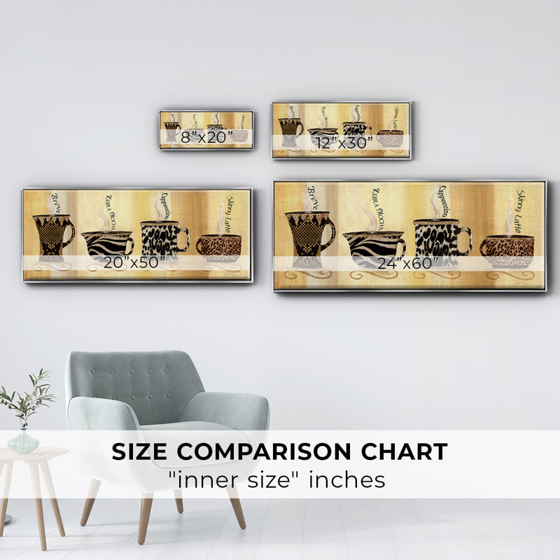 Café Exotica II- Framed Canvas, 20" H x 50" W