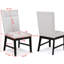 Ensemble de salle à manger contemporain 5 pièces avec table rectangulaire patinée, base au fini foncé et chaises rembourrées-209888338