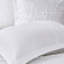 Édredon en microfibre 5 pièces pour très grand lit, blanc, très élégant à volants, microfibre blanche-120258283
