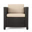 Club Chair Mp1 - Chaise de patio polyvalente en tissu imperméable et assise en fer pour l'extérieur