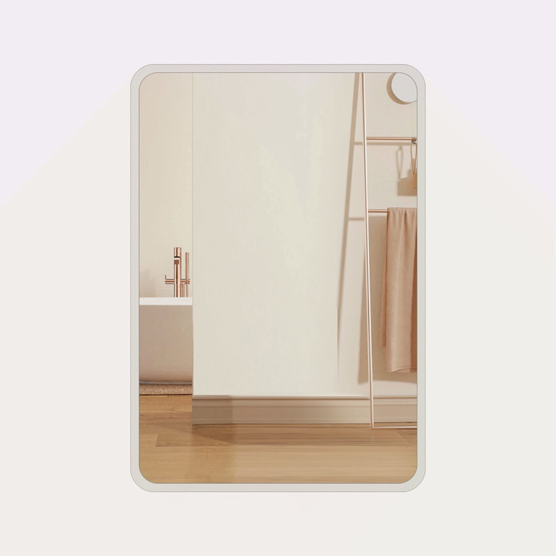 Armoire à pharmacie murale ou en métal avec miroir, Blanc, H 32,1 po x l 24,1 po x P 5 po