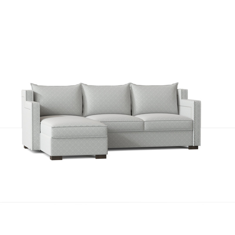 Parker Upholstered L-Shaped Sectional Left Hand Facing, Gigi Robins Egg, Natural