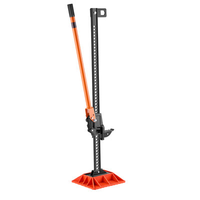 48" Utility Farm Jack with Base, 3.18 Ton (7,000 lbs) Capacity Ratcheting High Lift Jack, Heavy-Duty Off-Road Lifting Tool with 5.12"-42.5" Lifting Range for Tractors, Trucks, and SUVs