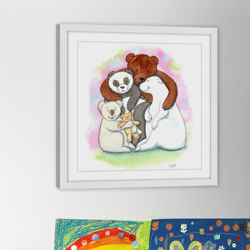 «Bear Hug» par Phyllis Harris, reproduction encadrée, H 32 po x l 32 po x P 1,5 po