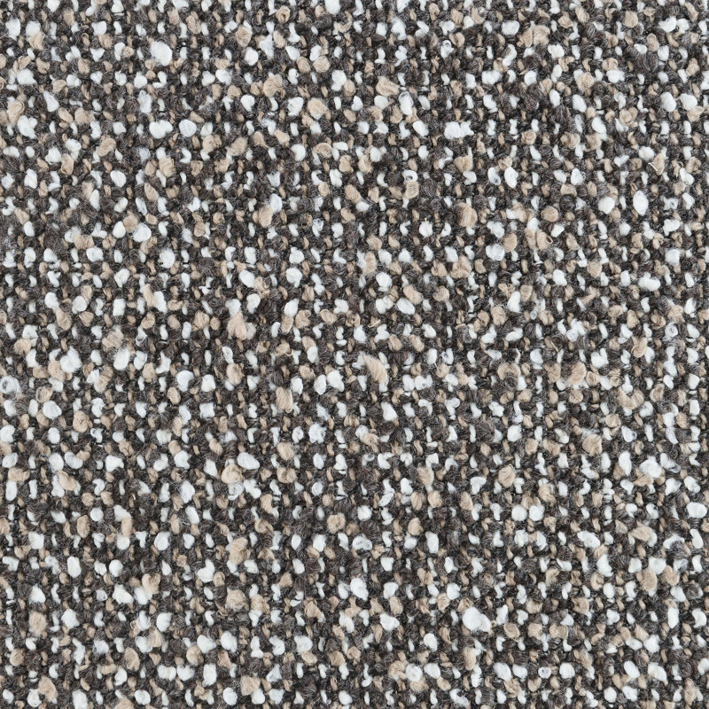 Fauteuil d'appoint en tweed brun et gris Livia