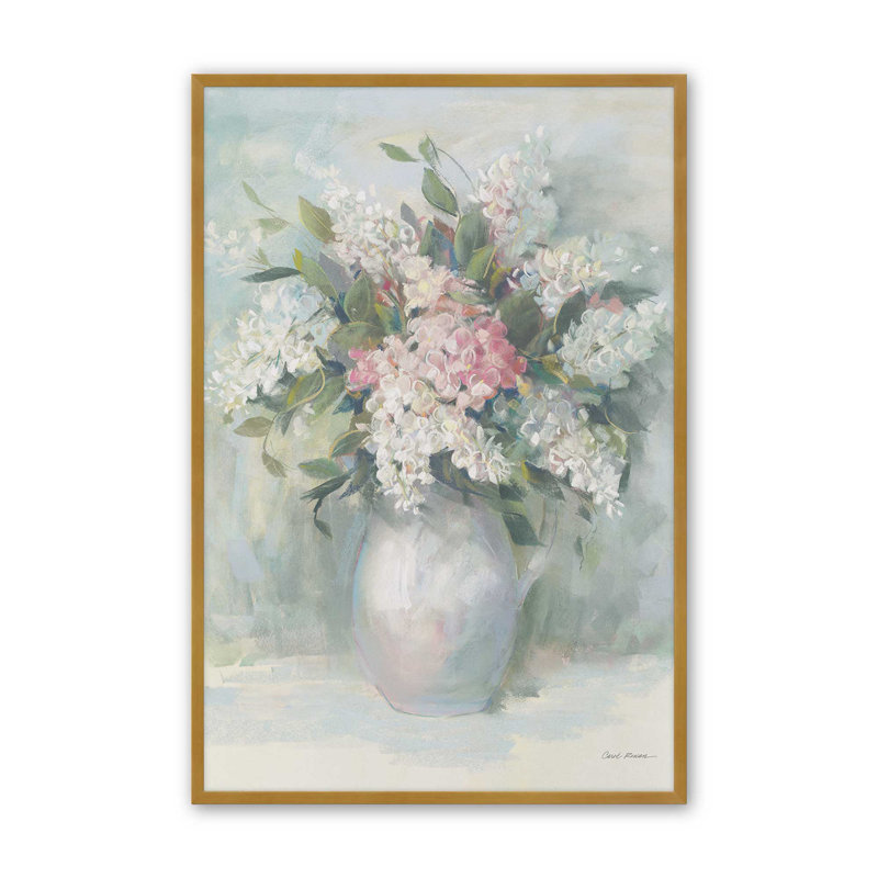 «Lilacs For Ellyn» par Carol Rowan, reproduction d'art sur toile, H 16 po x l 12 po, Doré