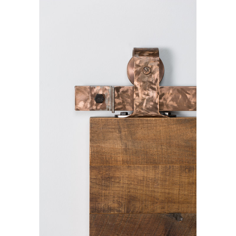 Ensemble de quincaillerie de porte de grange coulissante 407, 96 po, Cuivre usiné