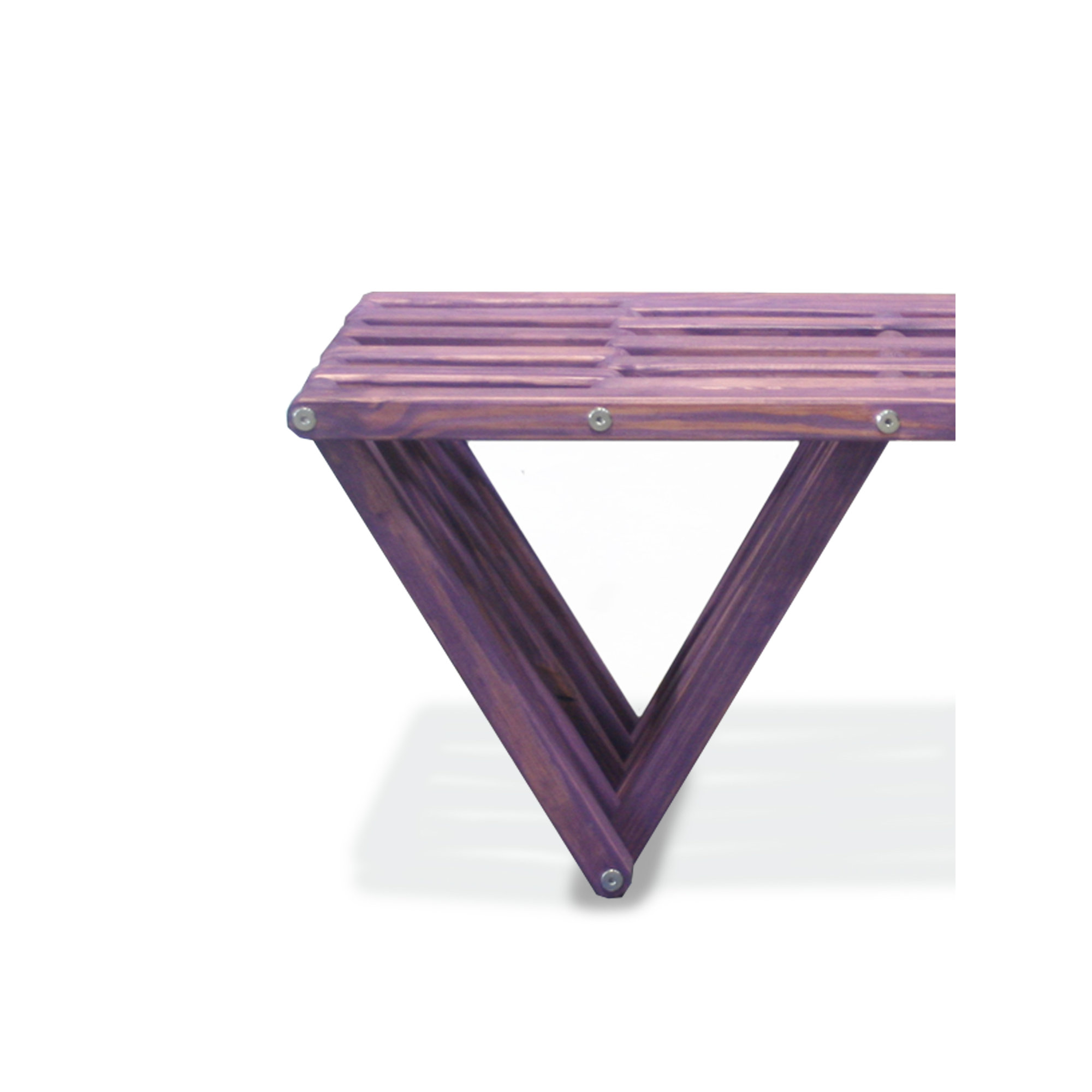 Mishra Eco-Friendly Wooden Bench, Purple Berry