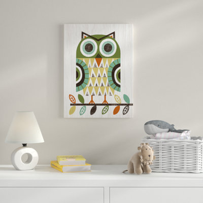 « folking hibou earth », art sur toile