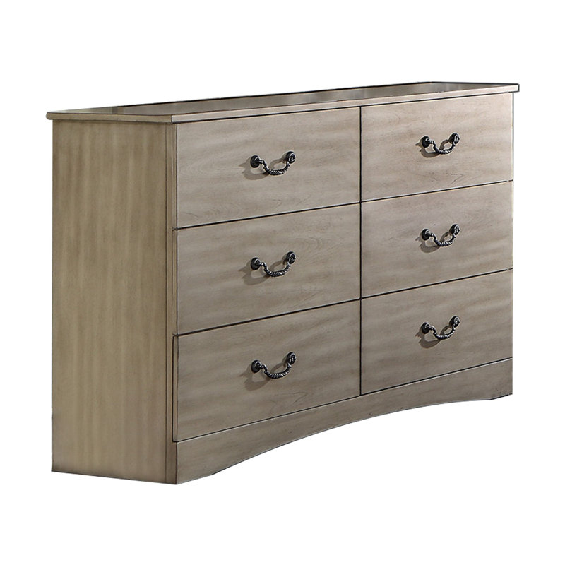 54'' W 6 - Drawer Dresser, Light Brown